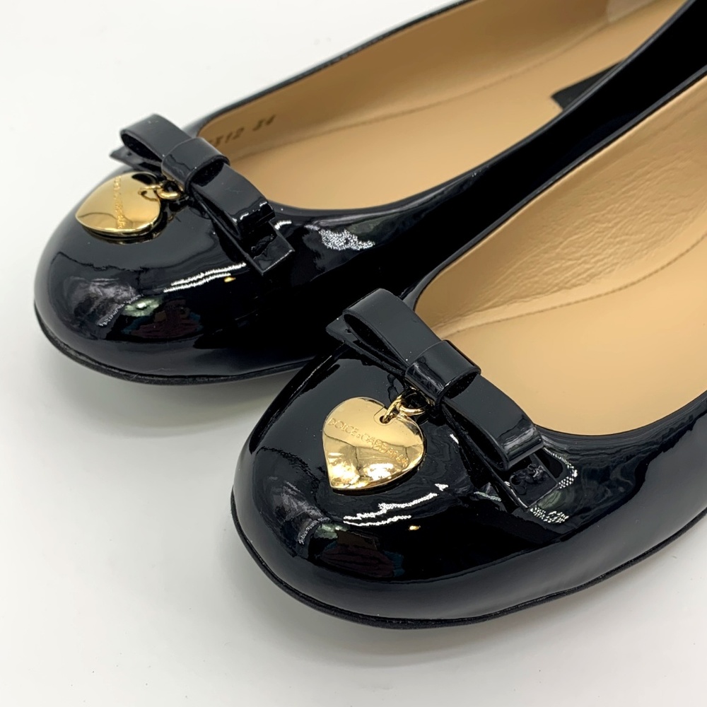 ⚡️SOLD! NIB DOLCE & GABBANA Leather Heart Flats - Picture 5 of 7